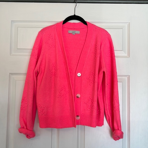 Hot Pink Barbie-Core Cardigan Sweater - NWOT - Picture 1 of 5